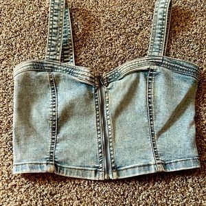 A cute jean top. Goes with almost everything.